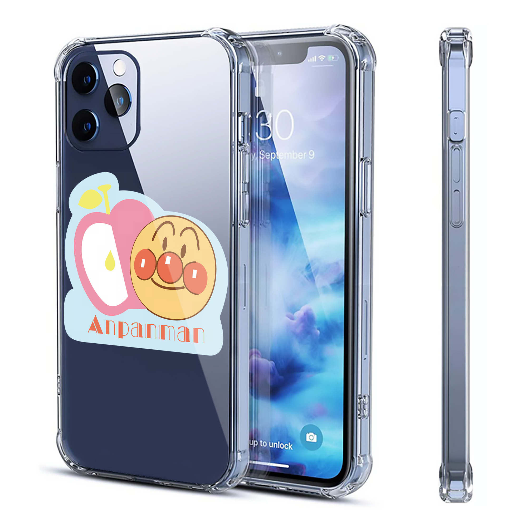 （画像用） アンパンマン Anpanman 【iPhone 12シリーズ対応】透明スマホケース（クリアソフトケース）
